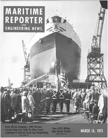 Maritime Reporter cover, March 15, 1973