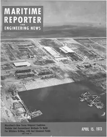 Maritime Reporter cover, April 15, 1973
