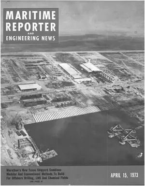 Maritime Reporter cover, April 15, 1973