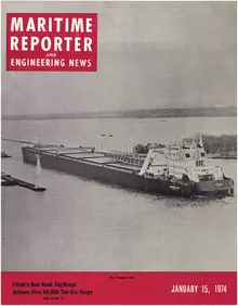 Maritime Reporter cover, January 15, 1974