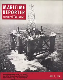 Maritime Reporter cover, June 1974
