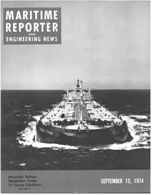 Maritime Reporter cover, September 15, 1974