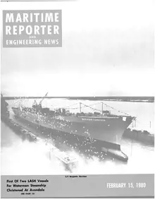 Maritime Reporter cover, February 15, 1980