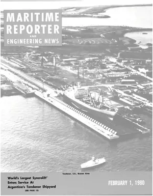 Maritime Reporter cover, February 1980