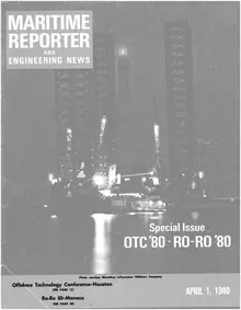 Maritime Reporter cover, April 1980