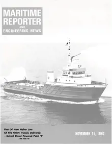 Maritime Reporter cover, November 15, 1980