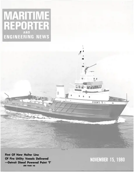 Cover of Maritime Reporter, November 15, 1980