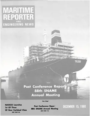 Maritime Reporter cover, December 15, 1980