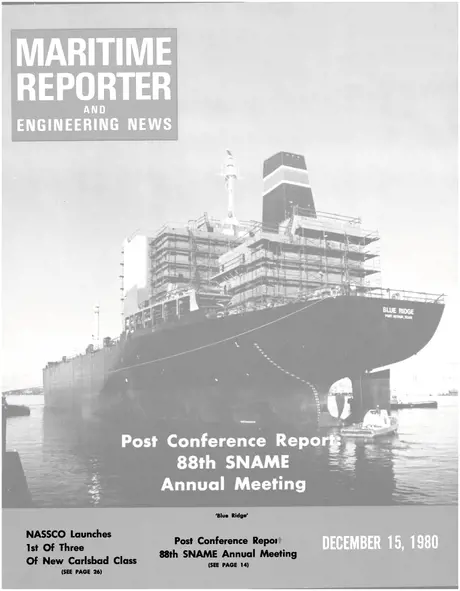 Cover of Maritime Reporter, December 15, 1980