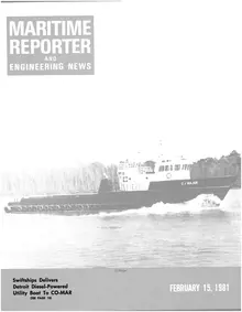 Maritime Reporter cover, February 15, 1981