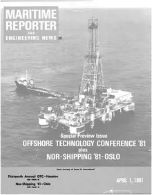 Maritime Reporter cover, April 1981