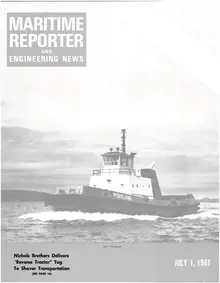 Maritime Reporter cover, July 1981