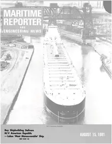 Maritime Reporter cover, August 15, 1981