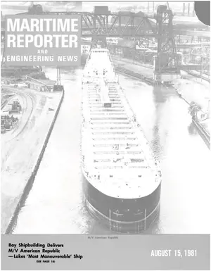Maritime Reporter cover, August 15, 1981