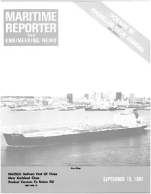 Maritime Reporter cover, September 15, 1981