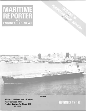 Maritime Reporter cover, September 15, 1981
