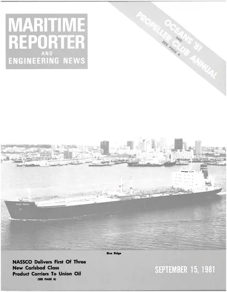 Cover of Maritime Reporter, September 15, 1981