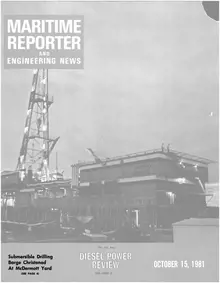 Maritime Reporter cover, October 15, 1981