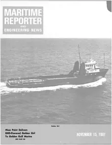 Maritime Reporter cover, November 15, 1981