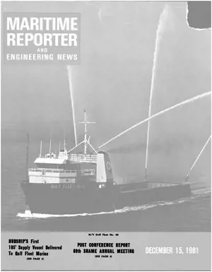 Maritime Reporter cover, December 15, 1981