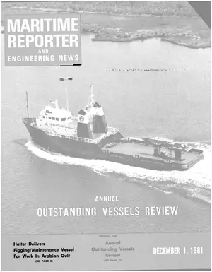 Maritime Reporter cover, December 1981