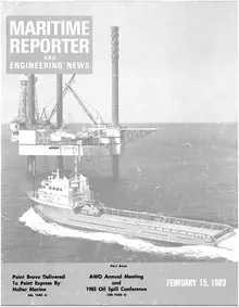 Maritime Reporter cover, February 15, 1983