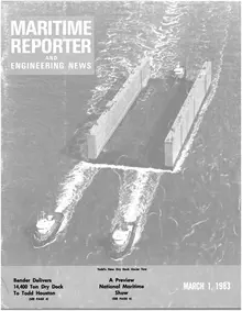 Maritime Reporter cover, March 1983