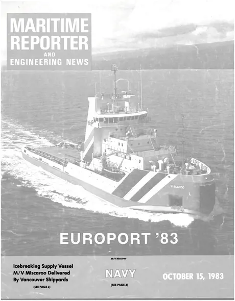 Cover of Maritime Reporter, October 15, 1983