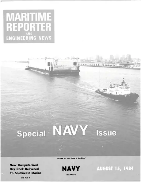 Cover of Maritime Reporter, August 15, 1984