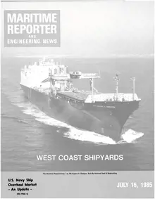 Maritime Reporter cover, July 15, 1985