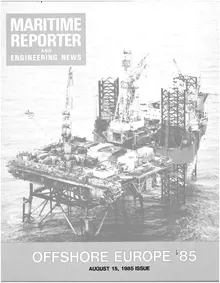Maritime Reporter cover, August 12, 1985
