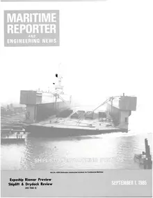 Maritime Reporter cover, September 1985