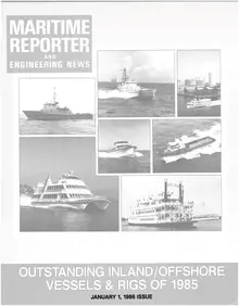 Maritime Reporter cover, January 1986