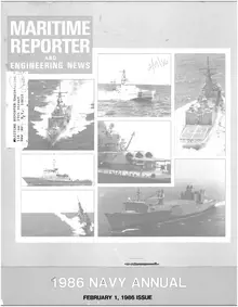 Maritime Reporter cover, February 1986