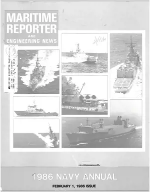 Maritime Reporter cover, February 1986