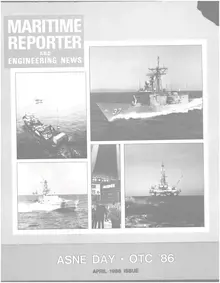 Maritime Reporter cover, April 1986