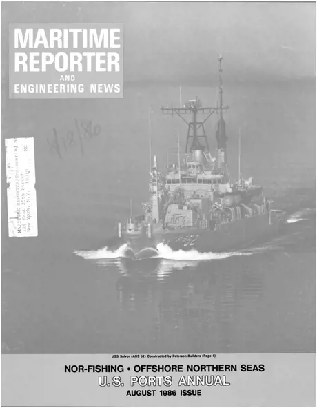 Cover of Maritime Reporter, August 1986