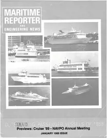 Maritime Reporter cover, January 1989