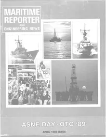 Maritime Reporter cover, April 1989