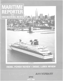 Maritime Reporter cover, July 1990
