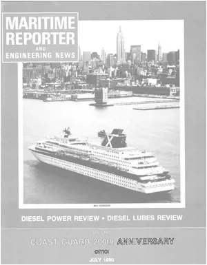 Maritime Reporter cover, July 1990