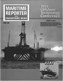 Maritime Reporter cover, April 1991