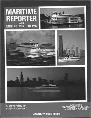 Maritime Reporter cover, January 1992