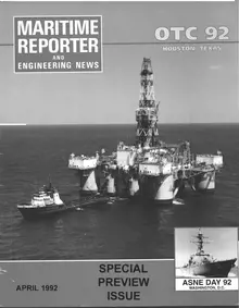 Maritime Reporter cover, April 1992