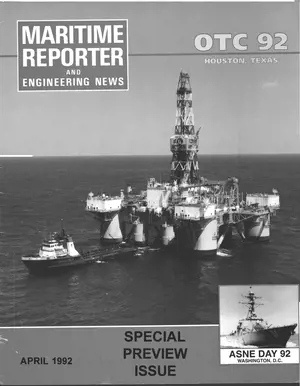 Maritime Reporter cover, April 1992