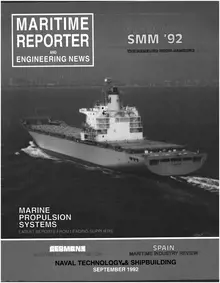 Maritime Reporter cover, September 1992