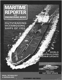 Maritime Reporter cover, December 1992
