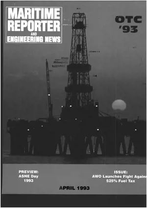 Maritime Reporter cover, April 1993