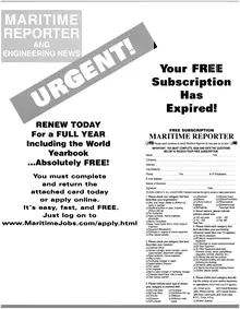 Maritime Reporter cover, December 2000