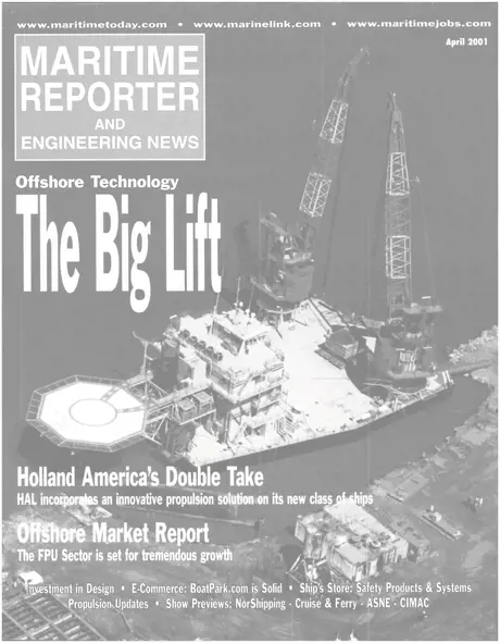 Cover of Maritime Reporter, April 2001